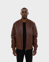 FRANKY MEN'S LEATHER BOMBER JACKET